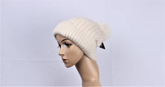 Head Start cabled cashmere  lined beanie ivory STYLE : HS/4940IVO